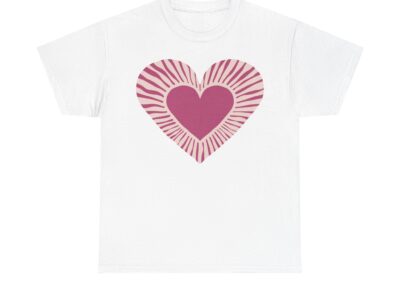 Love Heart Unisex Cotton T-Shirt
