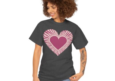 Love Heart Unisex Cotton T-Shirt