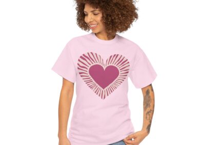 Love Heart Unisex Cotton T-Shirt