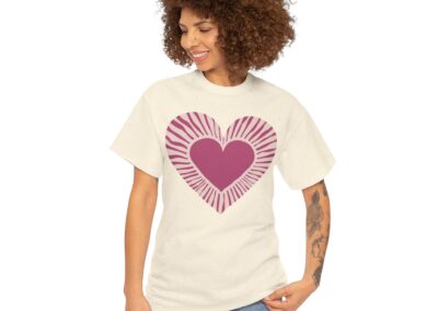 Love Heart Unisex Cotton T-Shirt