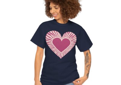 Love Heart Unisex Cotton T-Shirt