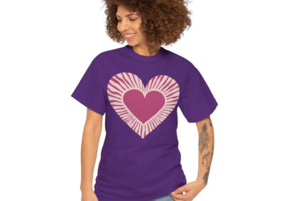 Love Heart Unisex Cotton T-Shirt