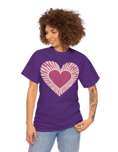 Love Heart Unisex Cotton T-Shirt
