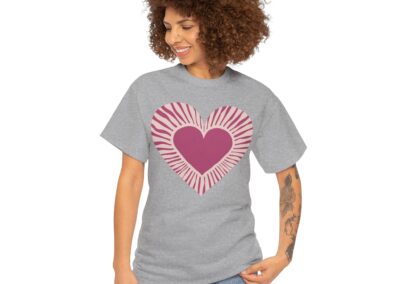 Love Heart Unisex Cotton T-Shirt