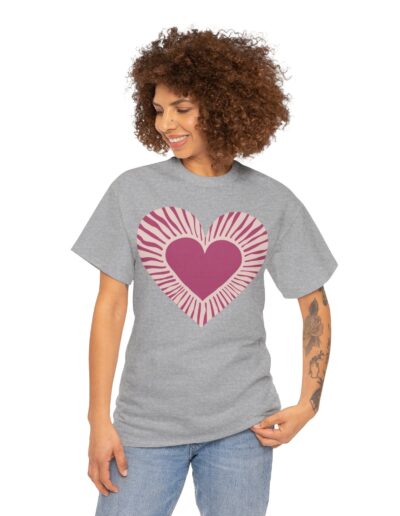 Love Heart Unisex Cotton T-Shirt