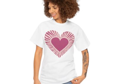 Love Heart Unisex Cotton T-Shirt