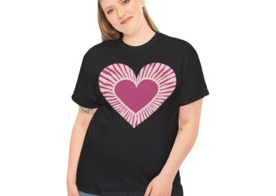 Love Heart Unisex Cotton T-Shirt