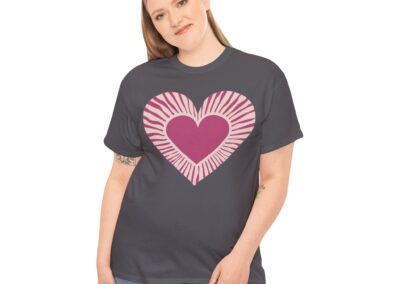 Love Heart Unisex Cotton T-Shirt