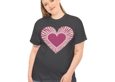 Love Heart Unisex Cotton T-Shirt