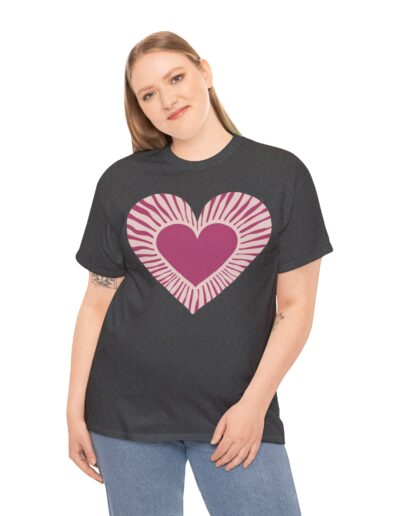 Love Heart Unisex Cotton T-Shirt
