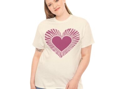 Love Heart Unisex Cotton T-Shirt