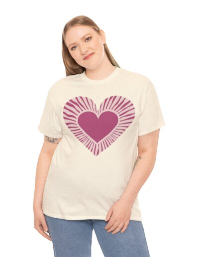 Love Heart Unisex Cotton T-Shirt