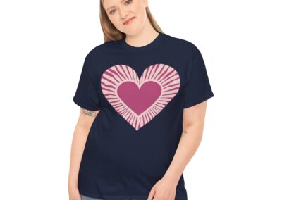 Love Heart Unisex Cotton T-Shirt