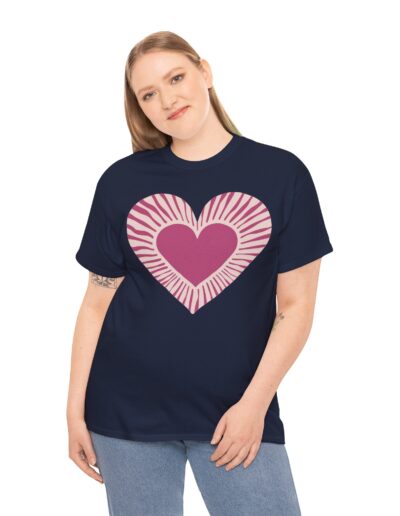 Love Heart Unisex Cotton T-Shirt