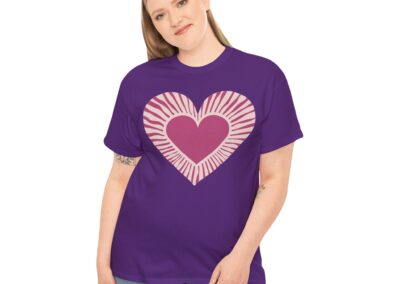Love Heart Unisex Cotton T-Shirt