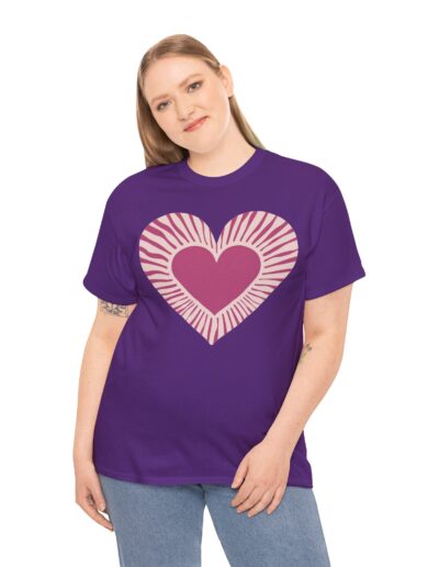 Love Heart Unisex Cotton T-Shirt