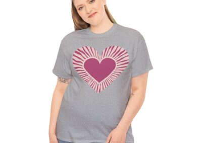 Love Heart Unisex Cotton T-Shirt