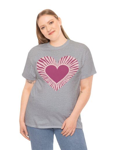 Love Heart Unisex Cotton T-Shirt