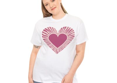 Love Heart Unisex Cotton T-Shirt