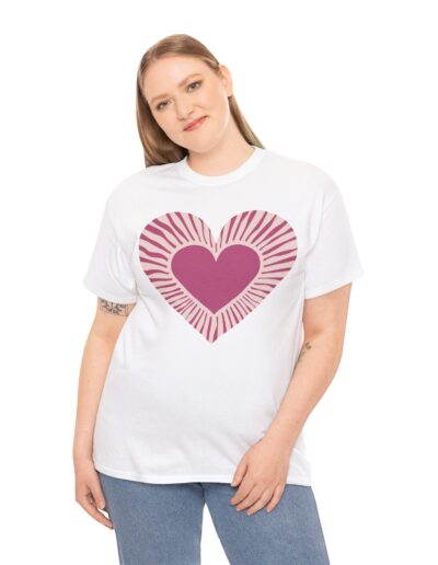 Love Heart Unisex Cotton T-Shirt