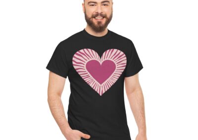 Love Heart Unisex Cotton T-Shirt