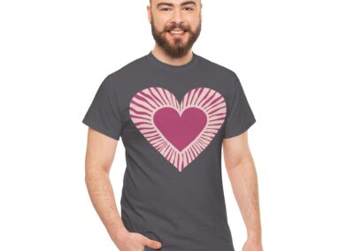 Love Heart Unisex Cotton T-Shirt