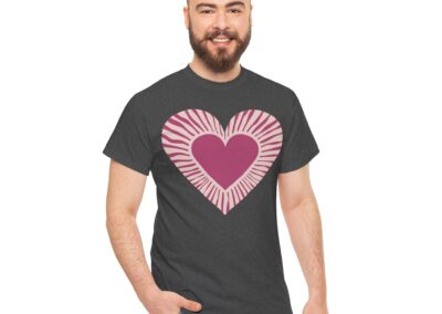 Love Heart Unisex Cotton T-Shirt