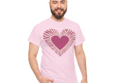 Love Heart Unisex Cotton T-Shirt