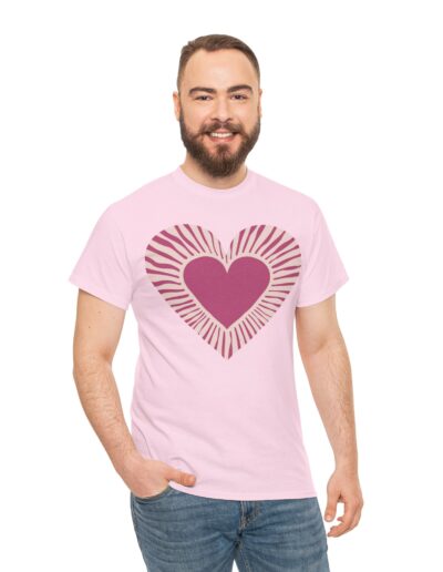 Love Heart Unisex Cotton T-Shirt