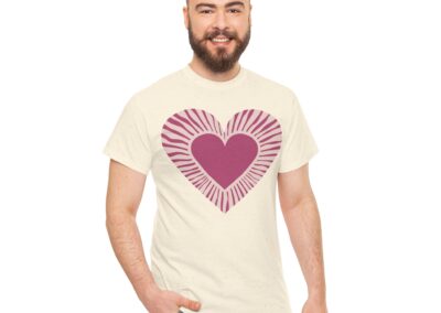 Love Heart Unisex Cotton T-Shirt
