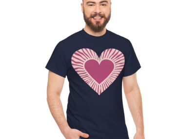Love Heart Unisex Cotton T-Shirt