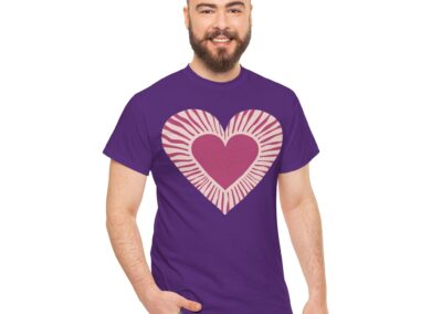 Love Heart Unisex Cotton T-Shirt