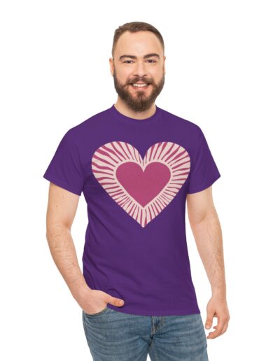 Love Heart Unisex Cotton T-Shirt