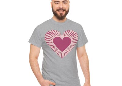 Love Heart Unisex Cotton T-Shirt