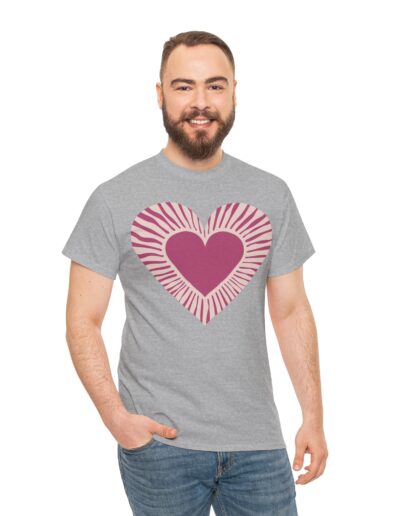 Love Heart Unisex Cotton T-Shirt