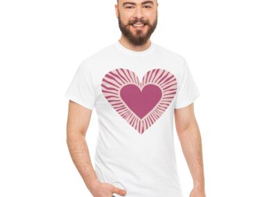 Love Heart Unisex Cotton T-Shirt