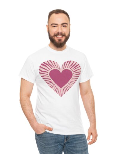 Love Heart Unisex Cotton T-Shirt