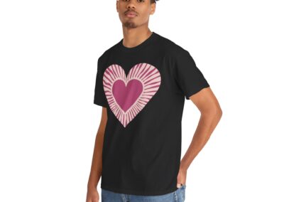 Love Heart Unisex Cotton T-Shirt