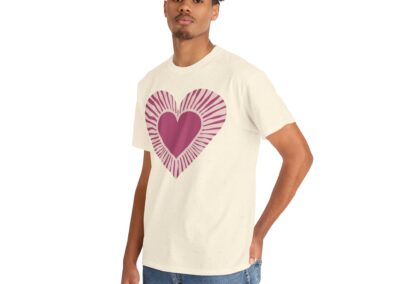 Love Heart Unisex Cotton T-Shirt