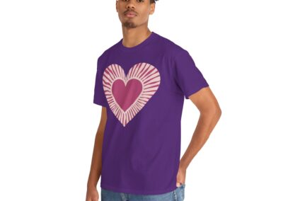 Love Heart Unisex Cotton T-Shirt