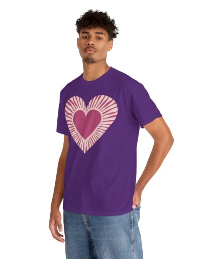 Love Heart Unisex Cotton T-Shirt