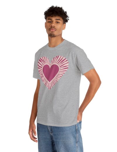Love Heart Unisex Cotton T-Shirt