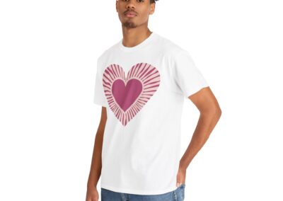 Love Heart Unisex Cotton T-Shirt