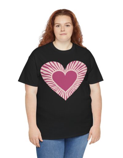 Love Heart Unisex Cotton T-Shirt