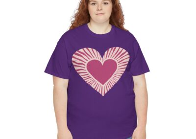 Love Heart Unisex Cotton T-Shirt