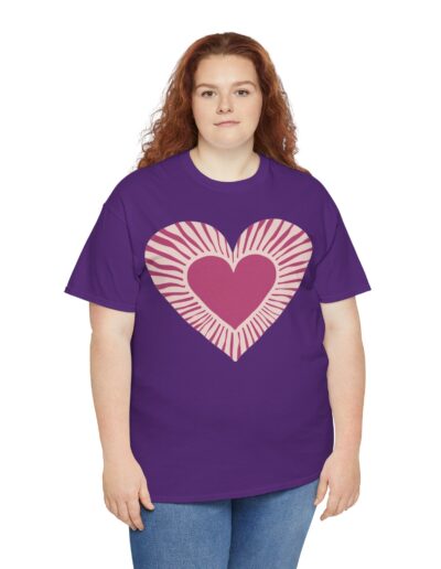Love Heart Unisex Cotton T-Shirt