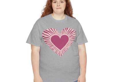 Love Heart Unisex Cotton T-Shirt