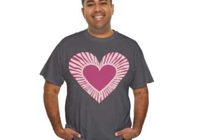 Love Heart Unisex Cotton T-Shirt