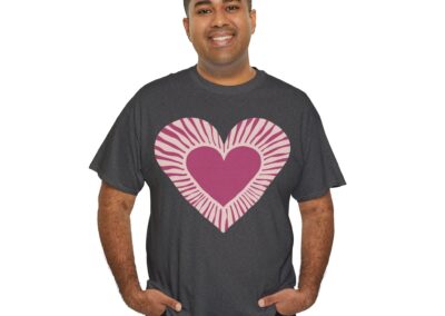 Love Heart Unisex Cotton T-Shirt