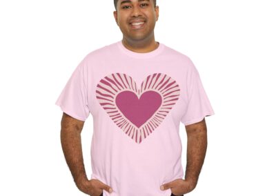 Love Heart Unisex Cotton T-Shirt